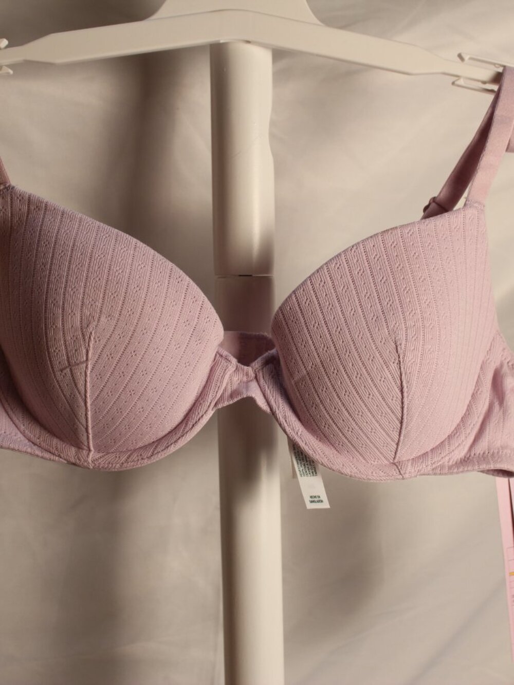 Auden Light Lilac Ribbed T-Shirt Bra